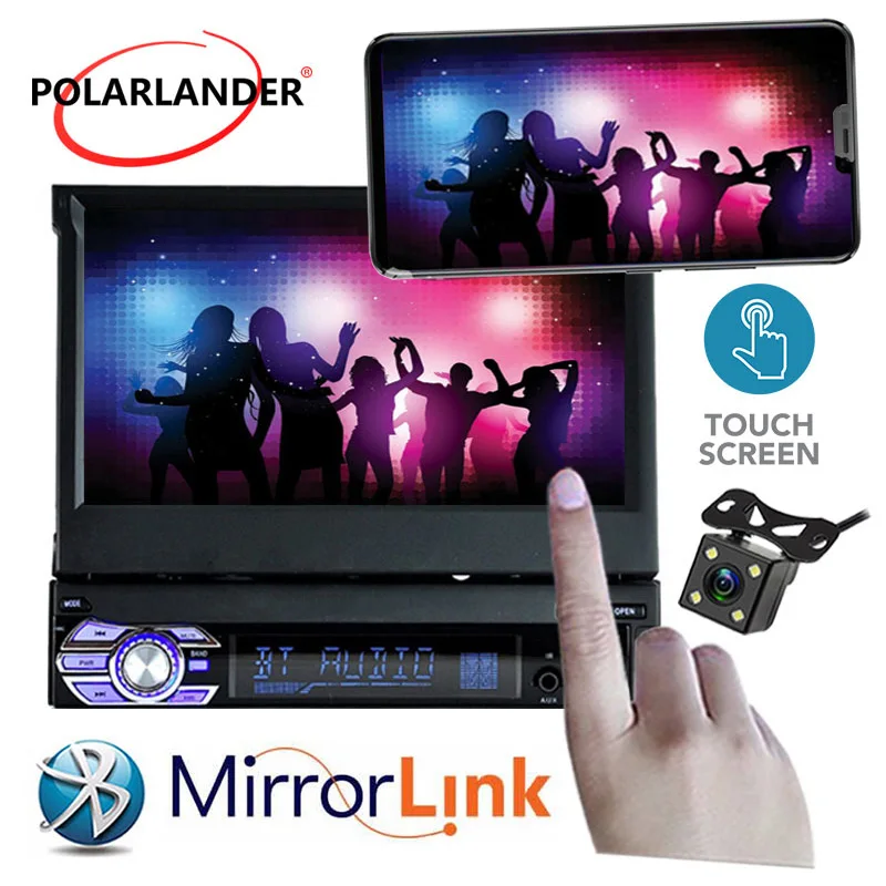 Авто 7 'Ƈ Din поддержка Bluetooth 3 языков с USB/SD/AUX/EQ/FM/TFT автомобильный радиоприемник