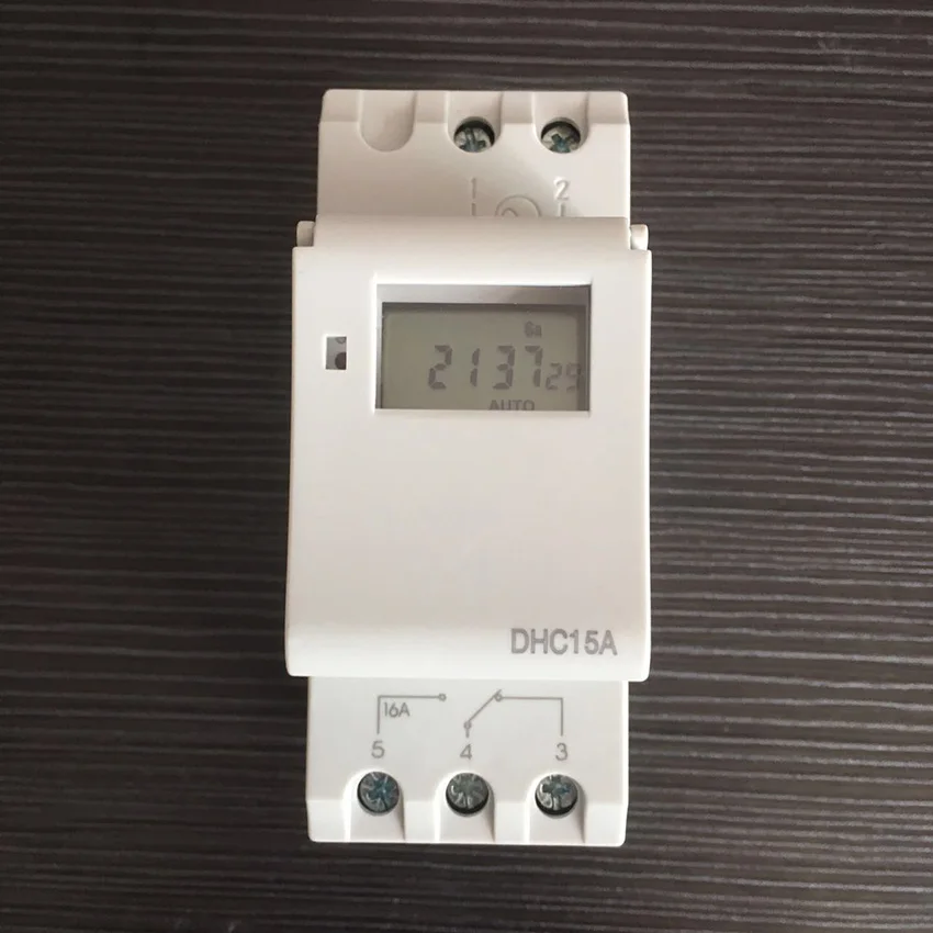 DHC15A Weekly Programmable Digital Timer Switch DIN RAIL 16A 220VAC
