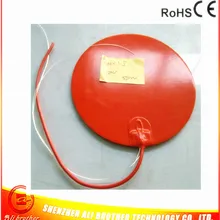 Диаметр 300*1,5 мм кровать с подогревом для 3D-принтера Гибкая силиконовая Резина Нагреватель 120vAC 350 Вт клейкая 1 сторона 100 K 500 мм leadwire