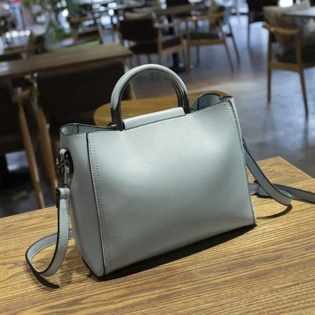 2020 new arrival women s bag retro oil wax leather handbag ladies handbags fashion small bag