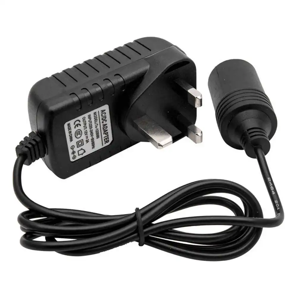 Universal 220V Mains Plug to 12V Socket Adapter Converter Car Cigarette