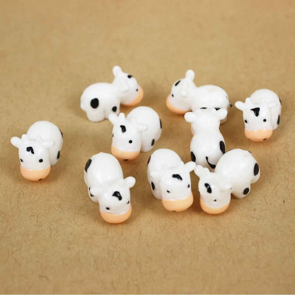 Kawaii DIY искусственный мини сад миниатюрная смола животное корова скрапбукинг