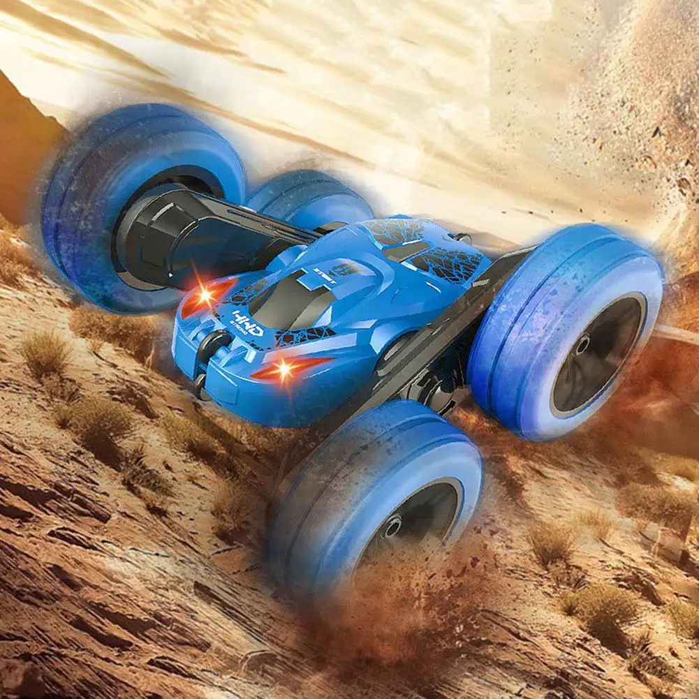 cheap 2.4G Remote Control Stunt Car With Light 360 Degree Rotation Deformation Tumbling Remote Control Climbing Cars Kids Toy