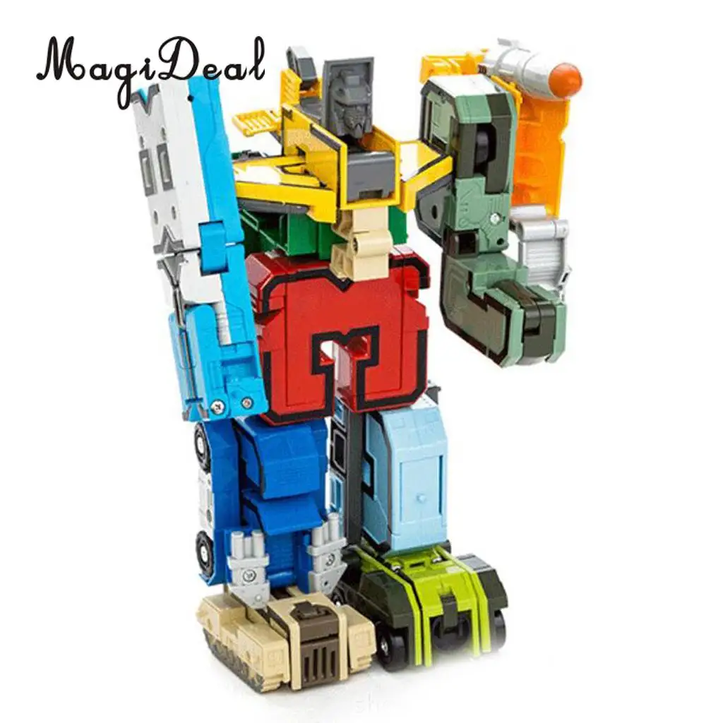 MagiDeal 1Set Numbers Armour Team Transform Robot Toy for Kid Role Play Display Toy Math Teaching Prop Boys Great Gift Present