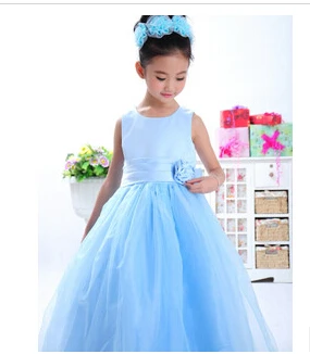 15 Flower Girls One Piece Dresses Sky Blue Pink White Color Wedding Birthday Party Flower Girls Princess Dress 3 14 Years Girl Easter Dresses Dress Up Pageant Girlsdresses Fashion Aliexpress