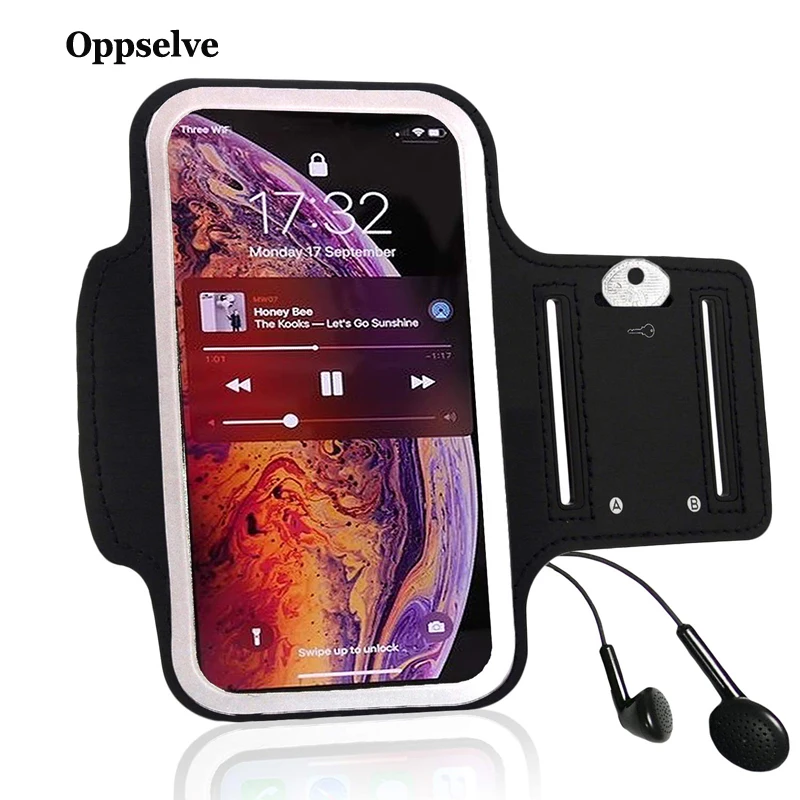 

Oppselve Waterproof Gym Sports Running Armband For iPhone 7 4 5 5S 5C SE 6 6s 8 Plus X XS Max XR Phone Case Cover Holder Armband