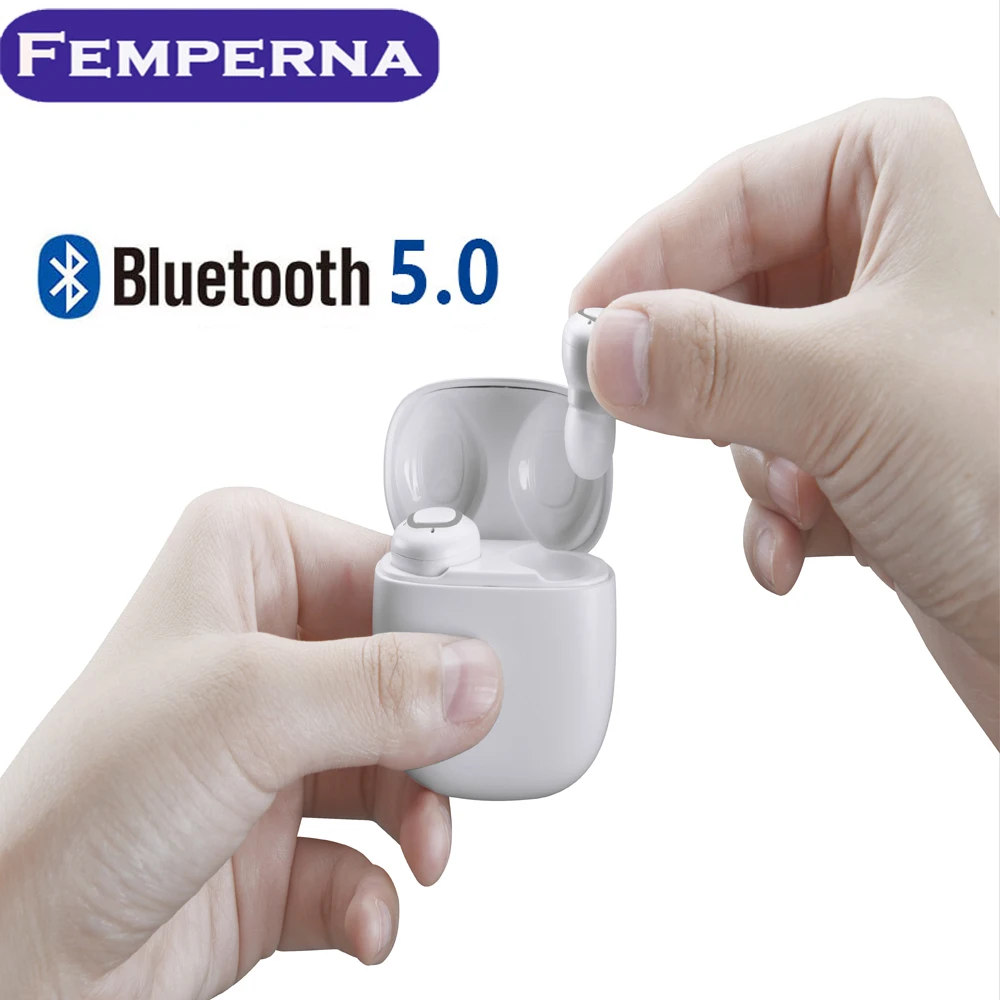 

Femperna Bluetooth Earphone TWS 5.0 3D Stereo Wireless Earphone With Microphone 500Mah Battery With Power Bank Charging Box