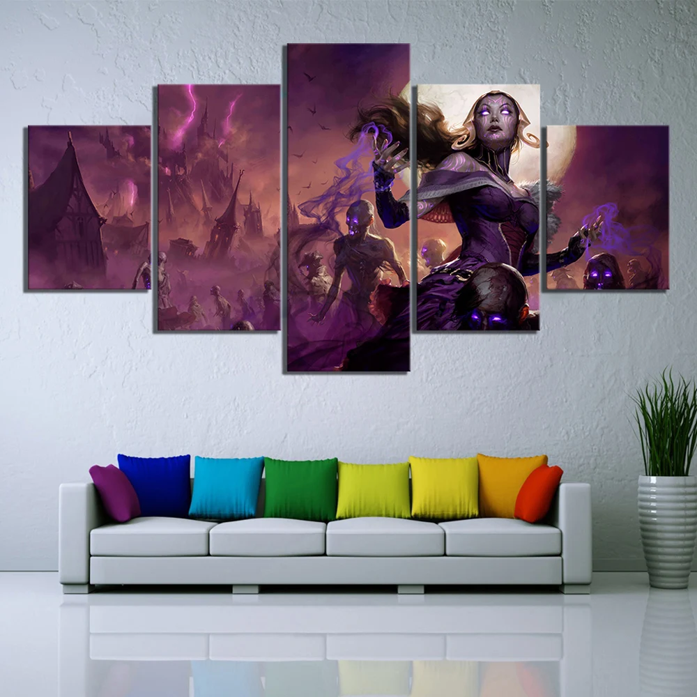 5 шт. HD картинки Magic The Gathering Arena игровые плакаты постеры MTG видеоигры холщовые