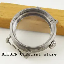 BLIGER 46 мм полный Нержавеющая сталь очищенный струёй песка часы Чехол подходит для приблизительный срок поставки: 6497 6498 ручной завод CA4