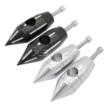 Универсальная мотоциклетная черная Хромированная ручка стояки 7/8 ''22 мм или 1" 25 мм для Honda Suzuki Yamaha Kawasaki Custom Chopper Bobber