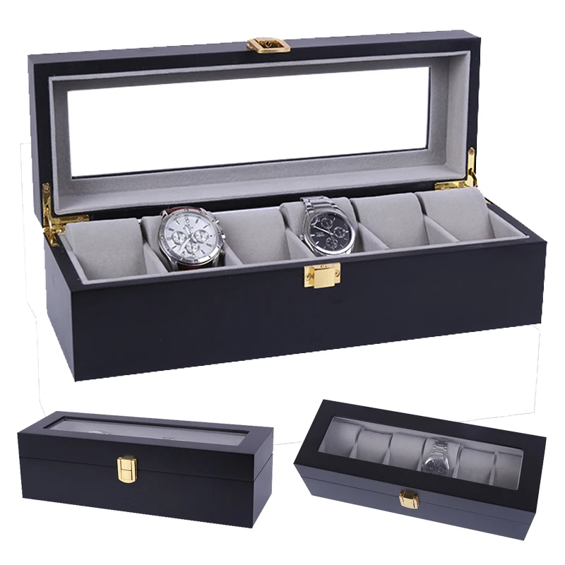 6 Grids Handmade Wood Watch Box Clock Case Time for Holding | Наручные часы