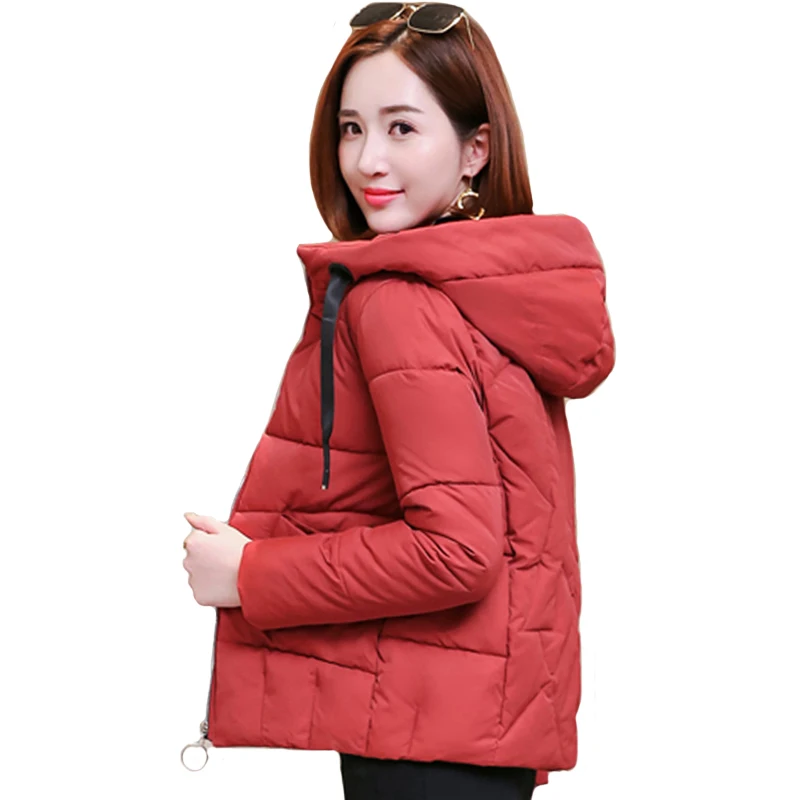 

2019 New Arrival Women Winter Jacket Hooded Short Female Outwear Coat Cotton Padded Womens Jackets
