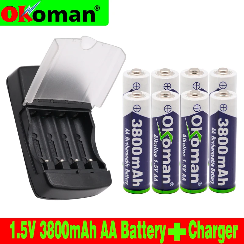

Large capacity AA 3800mah 1.5V alkaline rechargeable battery for light electric toy battery and slot alkaline battery charger