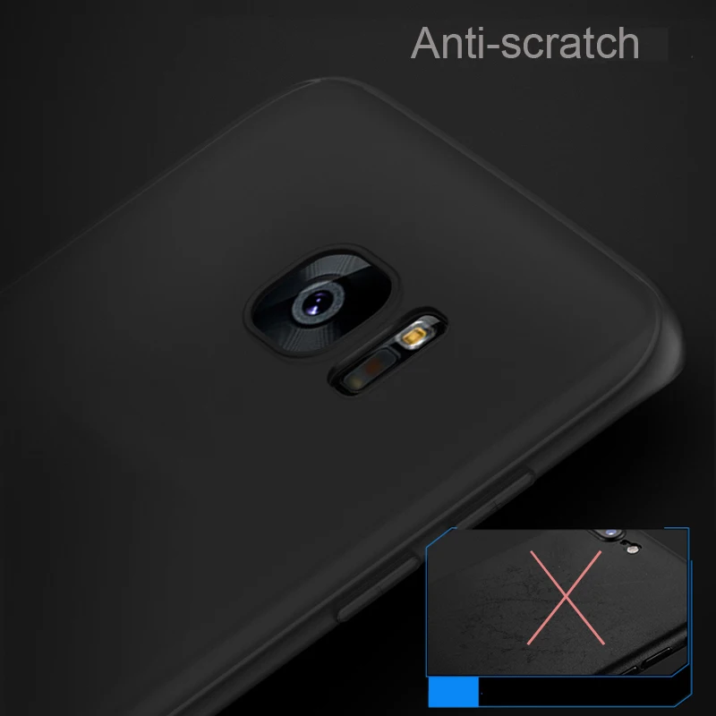 Защитный чехол для Samsung Galaxy S7 Edge мягкий матовый из ТПУ модные тонкие гибкие чехлы