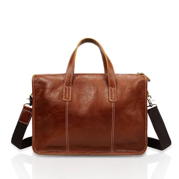 

Natural Genuine Leather Men Bags male Men's Handbags business 14 inch Laptop Briefcases Portfolio shoulder Tote crossbody bags