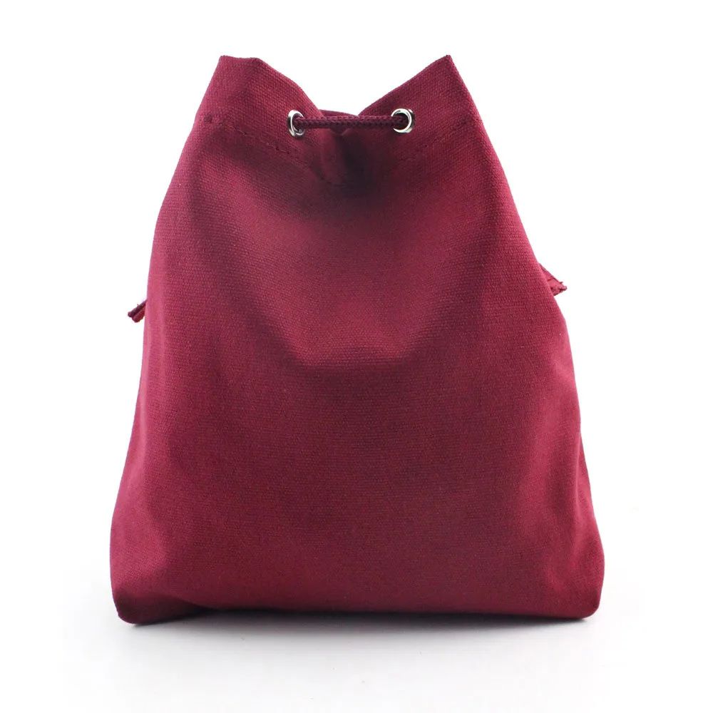 Холщовый мешок на завязках Твердые женские Наплечные рюкзаки модная большая сумка для женщин и мужчин carteras mujer de hombro