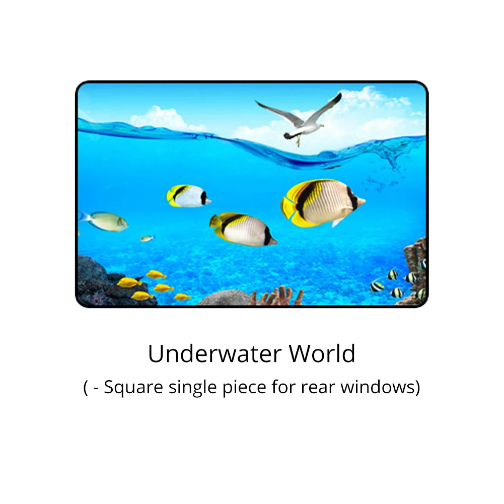 Солнцезащитный козырек 1 шт., универсальный магнитный автомобильный солнцезащитный козырек, занавес на присоске, мультяшная защита на боковое окно, солнцезащитный козырек для детей - Цвет: underwater world