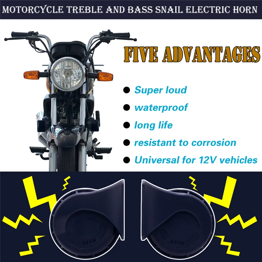 12 В автомобиль мотоцикл рог модификации двойной тон улитки сирена 36 Вт высокой ноте Водонепроницаемый громкоговоритель
