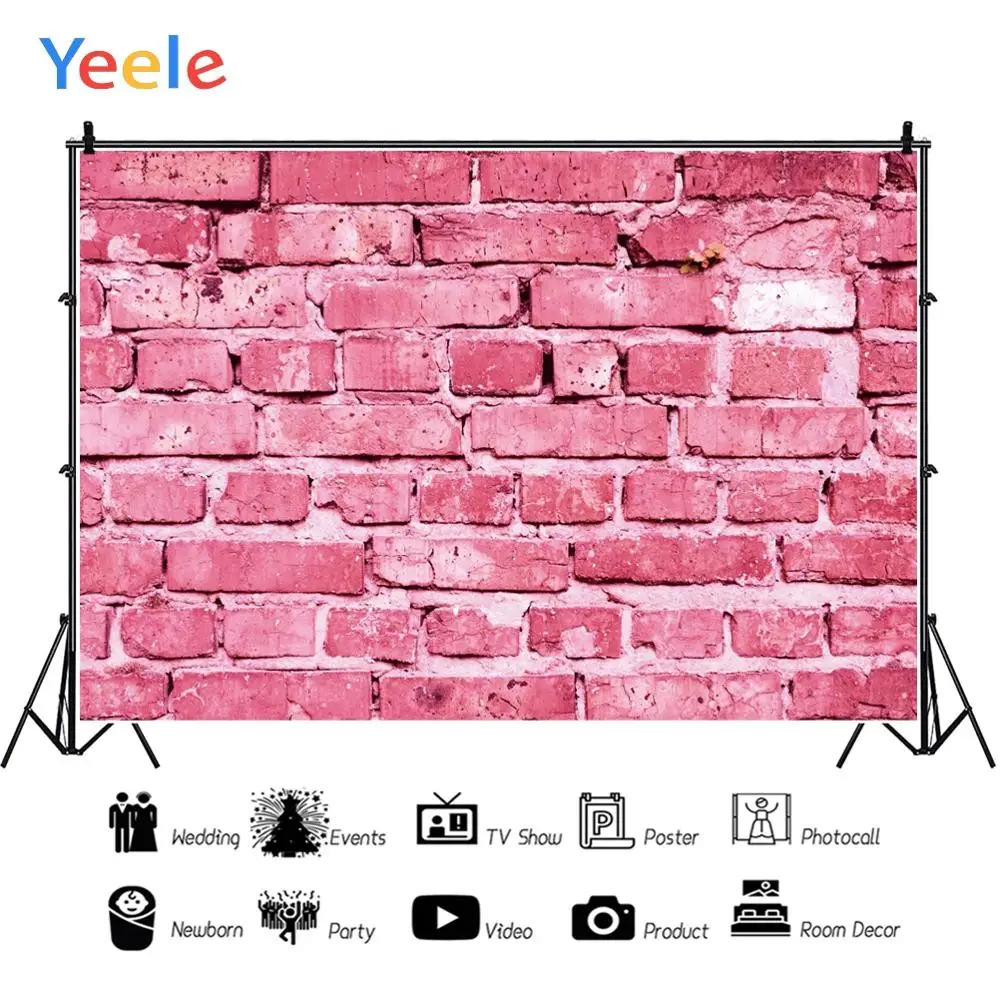 Yeele розовая кирпичная стена игрушка домашний питомец портрет хромакей