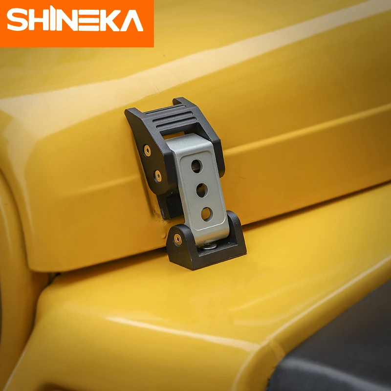SHINEKA أقفال و الأجهزة ل جيب رانجلر TJ 1997-2006 الأسود سيارة محرك هود مزلاج Catch تغطية ل جيب رانجلر TJ اكسسوارات