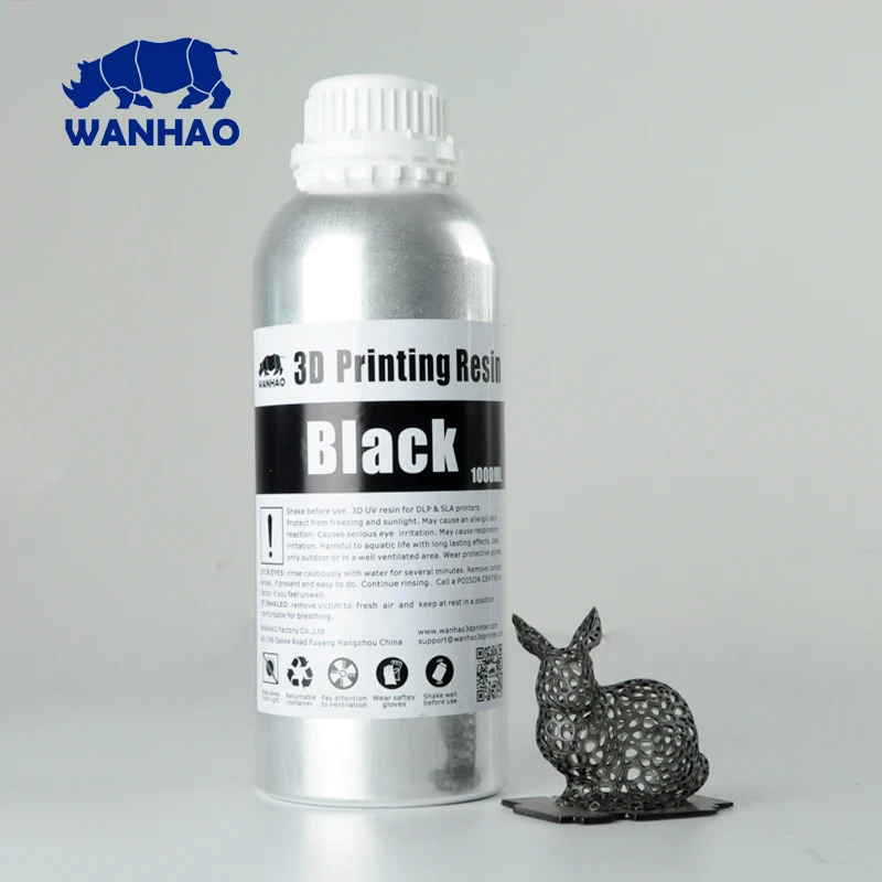 

1000ML Cheap and high quality colorful WANHAO water washable 405nm UV resin for DLP LCD SLA 3D printer