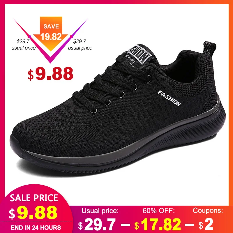 

New Mesh Men Casual Shoes Lace-up Men Shoes Lightweight Comfortable Breathable Walking Sneakers Tenis Feminino Zapatos