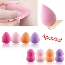 4 шт. форма капли губка для макияжа мокрое и сухое двойного назначения Тыква основа для макияжа пышные косметические инструменты