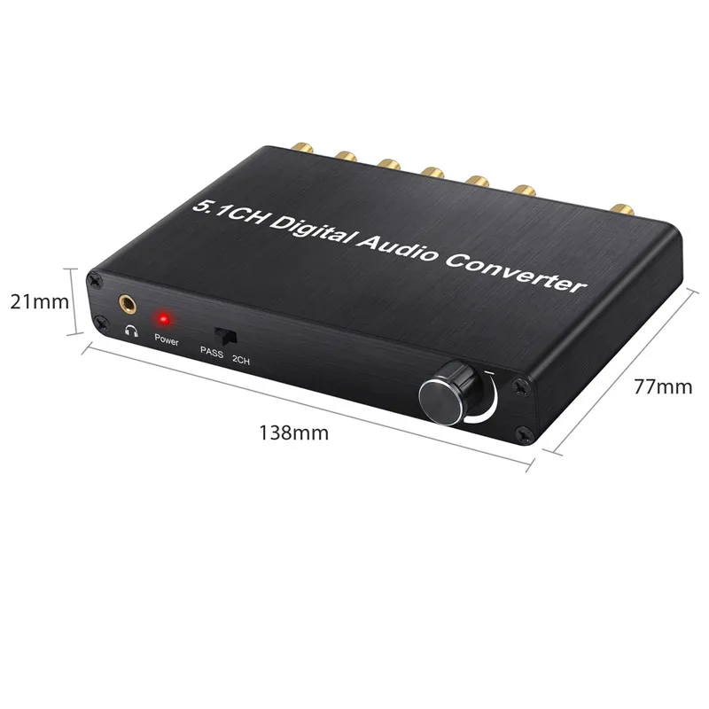 Neoteck 192 кГц DAC декодер цифровой аудио 5.1CH с поддержкой оптический коаксиальный до 6