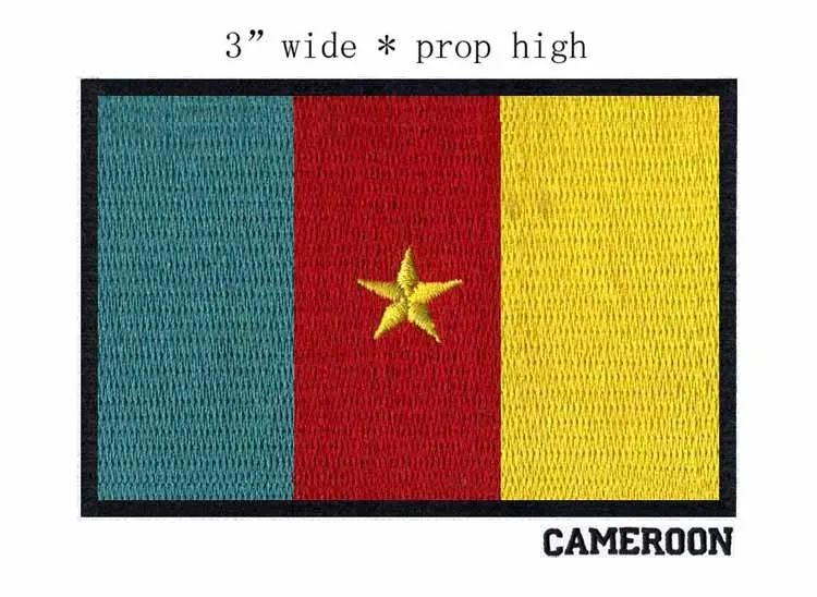 Cameroon Flag Embroidered Patch Sew or Iron on 