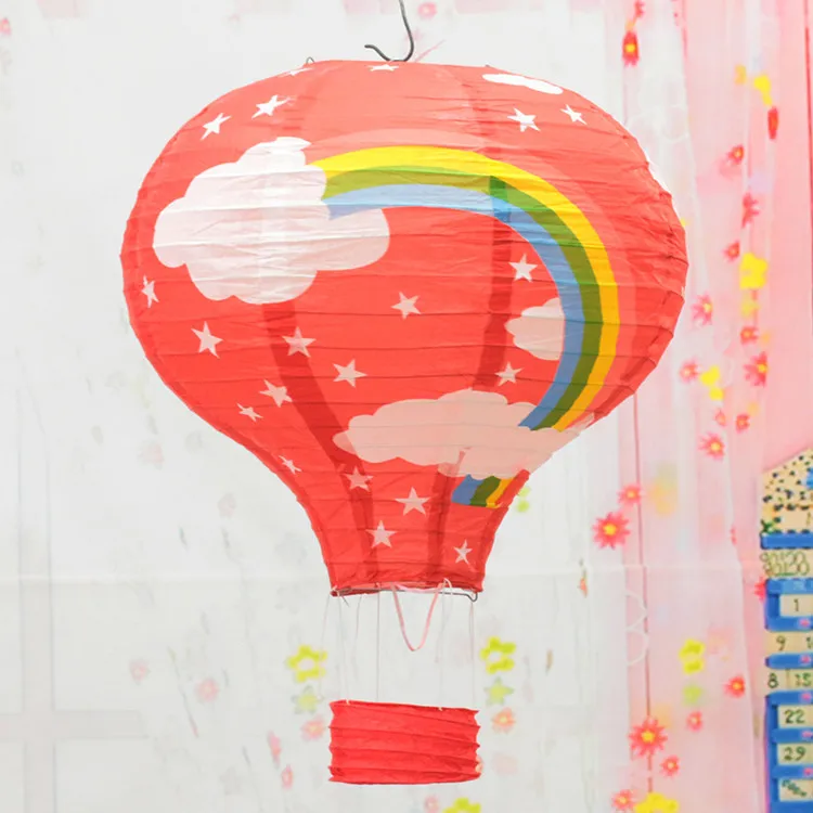 New-Christmas-Decorations-For-16-40cm-100PCS-Rainbow-Hot-Air-Balloon-Paper-Lantern-For-Birthday-Party (4)
