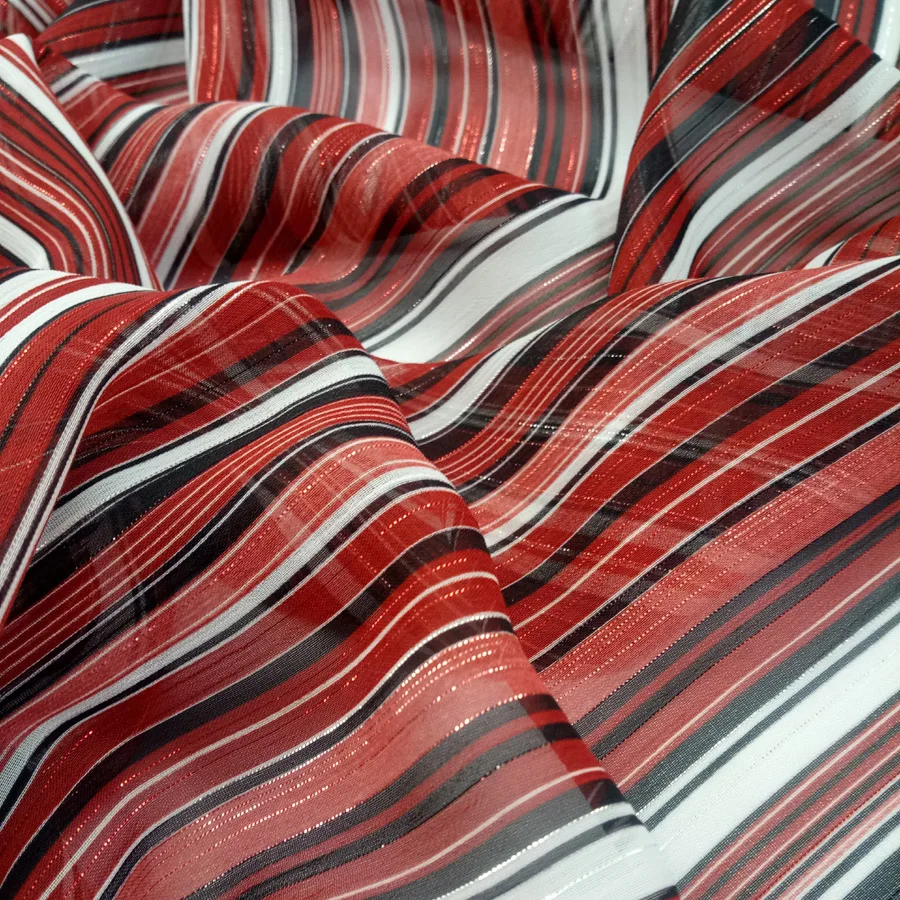 

shiny chiffon silky strips pearly metallic bling fabric dropping soft breathable DIY dress blouse fabric