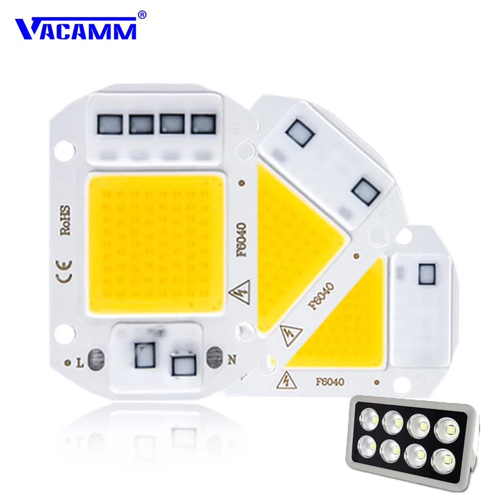 LED Smart IC COB Chip AC 220V High Power 20W 30W 50W No Driver COB LED