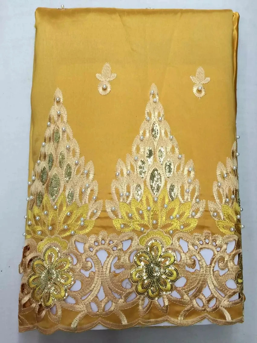 5yards African Lace fabric & 2yards French tulle lace one set