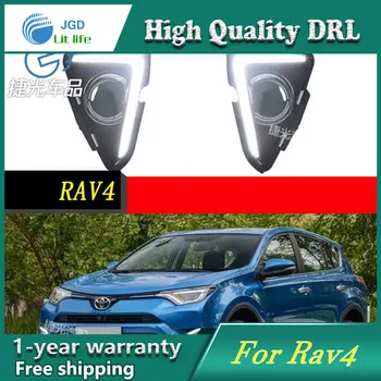 

high quality daytime Running Light Fog light High Quality LED DRL For Toyota RAV4 2016 fog lamp 12V 6000K 2pcs/set