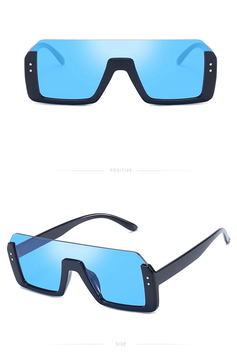2019 New Square Half frame Sunglasses Women Rectangle Unisex Sun Glasses for Man Luxury Brand Ladies Mirror Gafas Shades