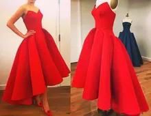 Off the Shoulder Rot Schatz-abschlussball-kleid Sleeveless Ballkleid Hallo-Lo Homecoming Cocktail Party Kleider vestidos de baile