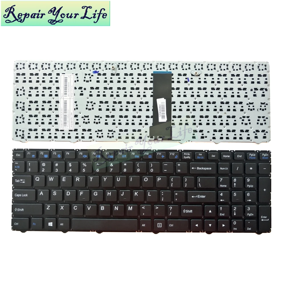 

W650 WA50 US English Laptop keyboard for Clevo W650 WA50 WA50SFQ no frame Original MP-13M13US-4307 6-80-W95A0-010-1 Black