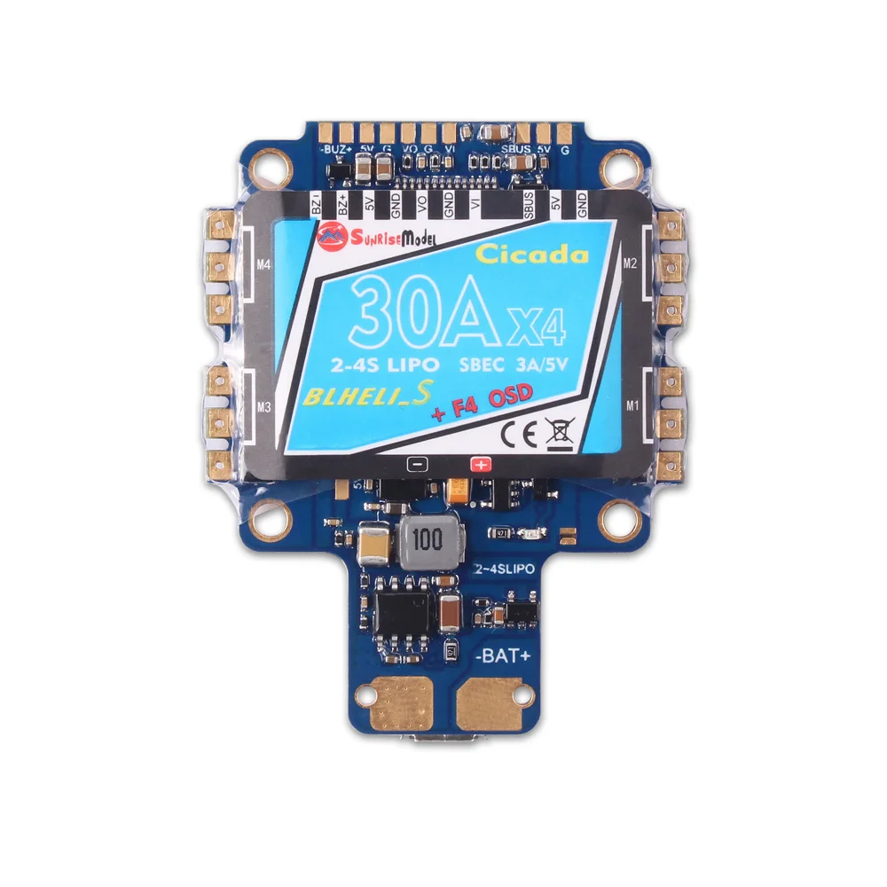 F4S 30A Blheli_S Dshot 4 в 1 ESC AIO F4 OSD Полет контроллер w/BEC ток Сенсор | Игрушки и хобби