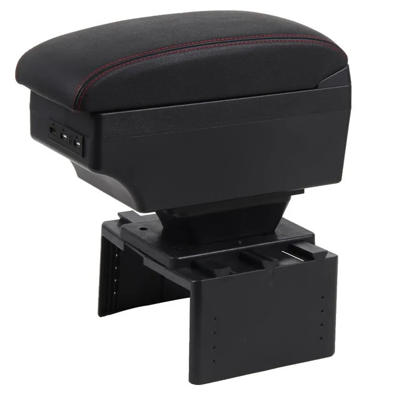 

For dacia renault fluence/logan armrest box USB Charging heighten Double layer