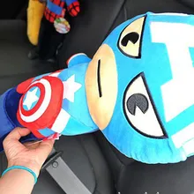 Мультфильм подушку символов удобная детская автокресло Ремни плеча Защитная Подушка капитан, Человек-паук Железный человек мальчиков Игрушки