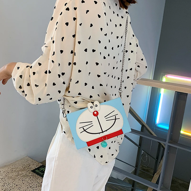 

Cartoon Cat Box Casual Small Square Package Fashion Cute Cat Printing Small Box Package Simple Wild Mini Shoulder Messenger Bag