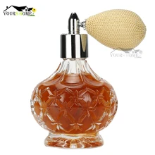 100 мл Хрустальный художественный Винтажный стиль пустой многоразовый распылитель духов с длинной кисточкой, распылитель, бутылка с воздушным мешком, барные инструменты