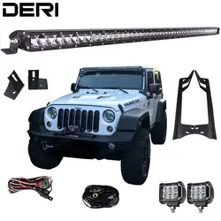 50 ''51 в 250 Вт светодиодный свет Offroad бар 4'' 18 Вт Led Подсветка столб кронштейны для Jeep Wrangler JK комплект 07-17 стайлинга автомобилей