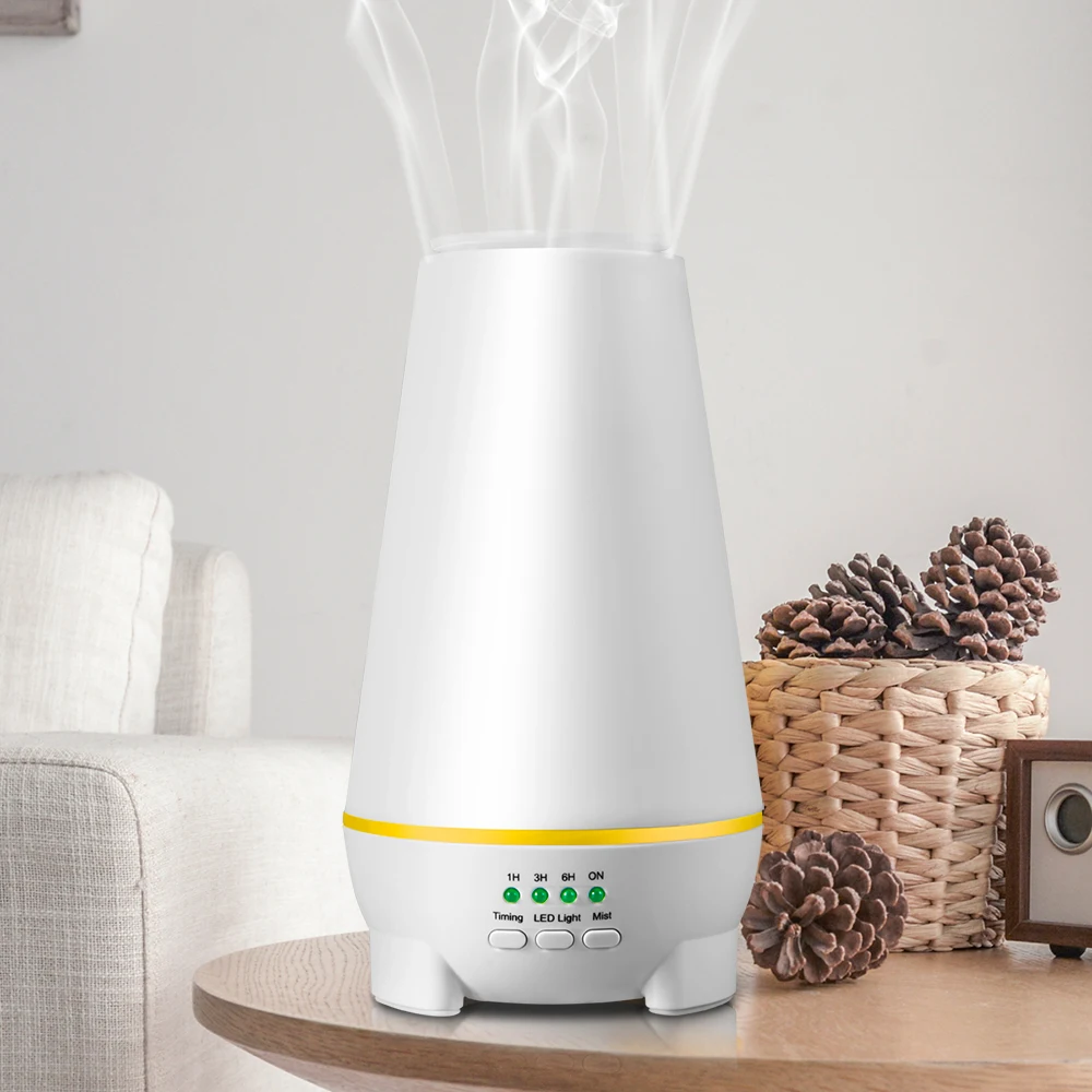 

Wenbilphen 150ML Aroma Essential Oil Ultrasonic mist mini Air Humidifier Diffuser with 7 color LED Warm Light for office home