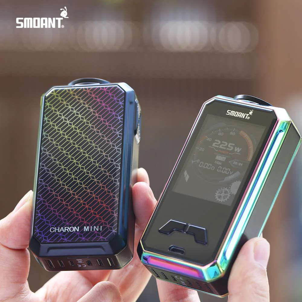 

Original Smoant Charon Mini 225W TC Box MOD with Updated Ant225 Chip Max 225W Output No 18650 Battery Box Mod Vs Luxe mod / Drag