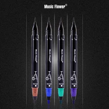 Music Flower макияж комплект Двусторонняя жидкая подводка для глаз карандаш Водонепроницаемый 2 Цвет карандаш-подводка для глаз, карандаш-подводка прочного косметики