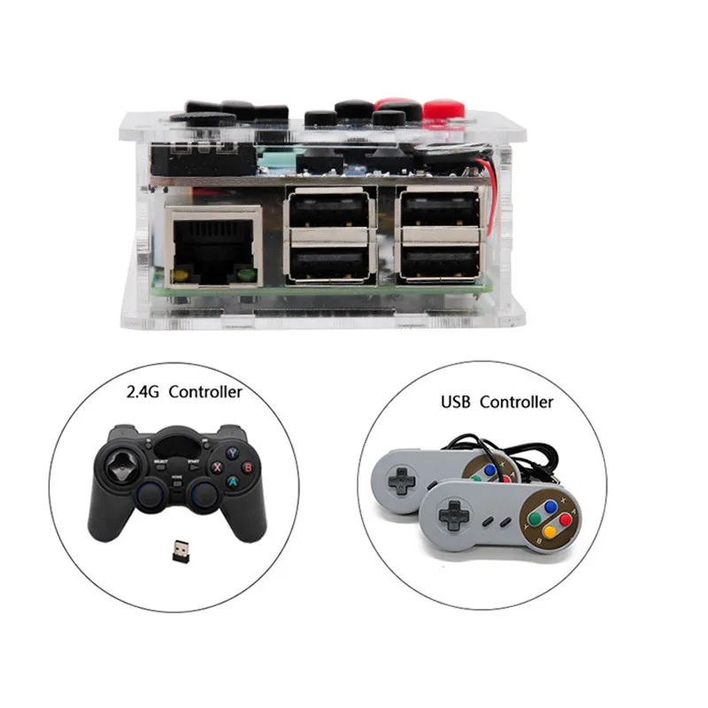 Новый DIY Мини игровая консоль 2 дюймов HD ЖК экран Raspberry Pi 3 B + приставка Портативный