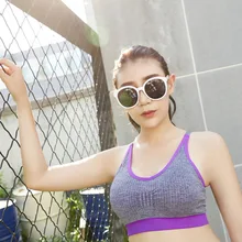 Дышащий спортивный бюстгальтер Женский Плюс Размер пэчворк эластичный крест открытая спина Йога Бюстгальтеры Mujer ремешки для спортзал фитнес бег костюм