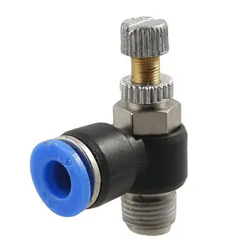 

Pneumatic Speed Control Valve 6mm to 1/8" PT Male 9.5mm Thread Touch Tube