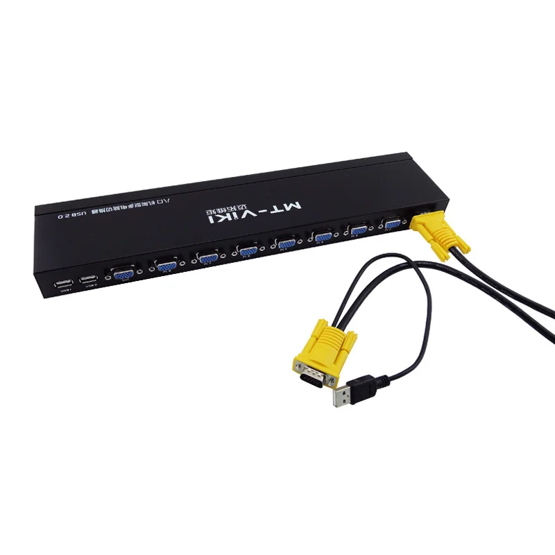  MT-VIKI 8 Port Smart KVM Switch Manual Key Press VGA USB Wired Remote Extension Switcher 1U Console - 32811247042